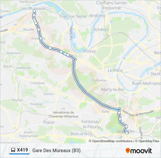 X419 Bus Line Map