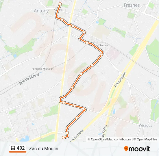 402 Bus Line Map