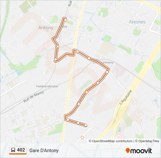 402 Bus Line Map