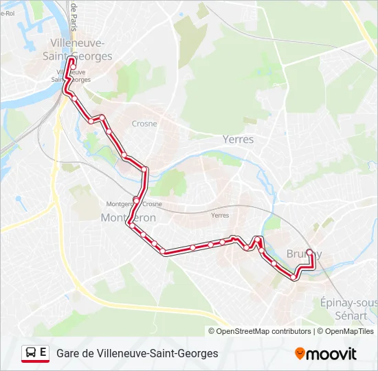 E Bus Line Map