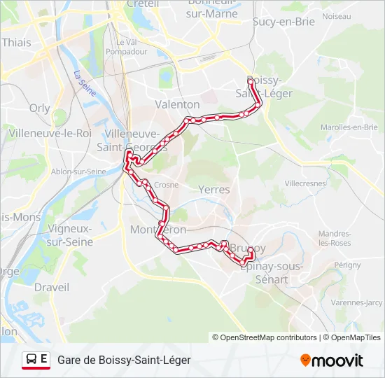 E Bus Line Map
