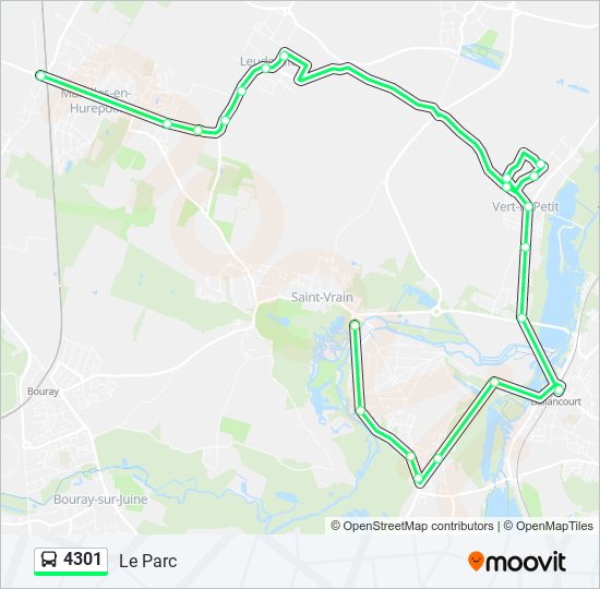 4301 bus Line Map