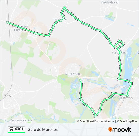 4301 bus Line Map