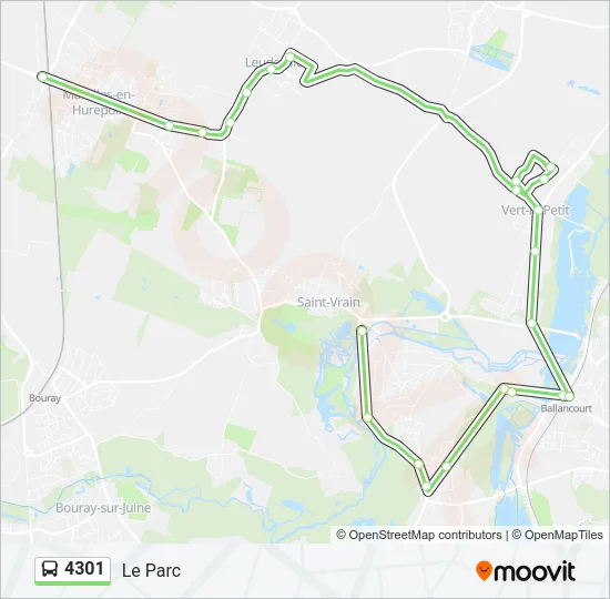 4301 Bus Line Map