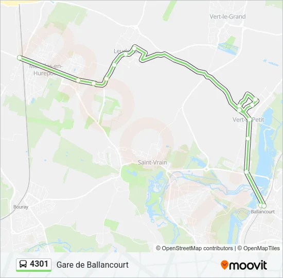4301 Bus Line Map