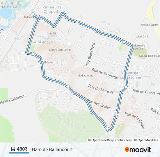 4303 Bus Line Map