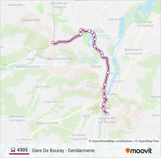 4305 Bus Line Map