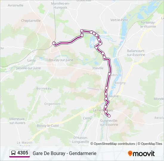 4305 Bus Line Map