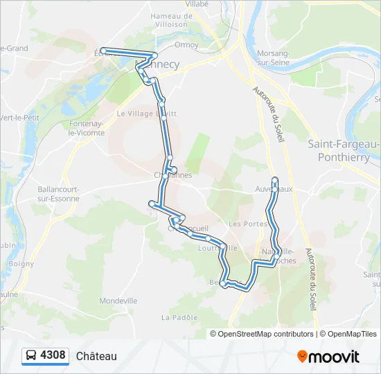 4308 Bus Line Map
