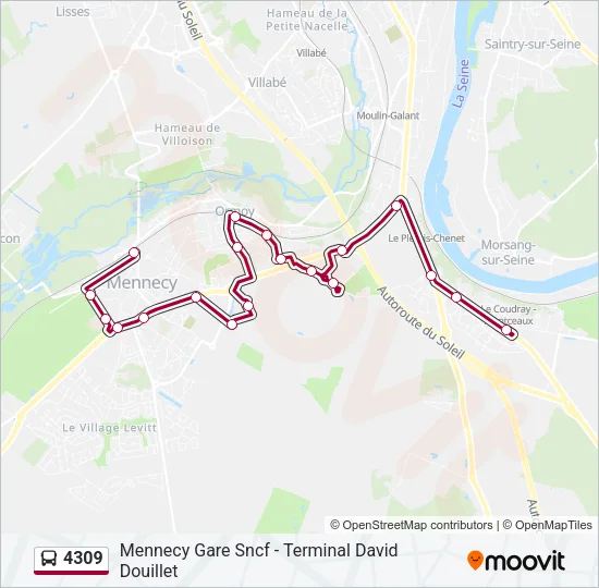 4309 Bus Line Map