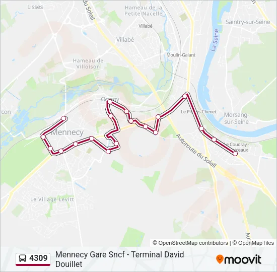 4309 Bus Line Map