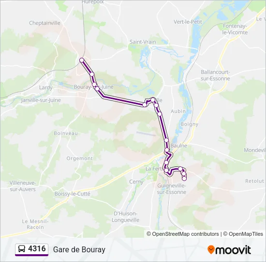 4316 Bus Line Map
