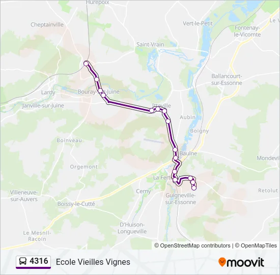 4316 Bus Line Map