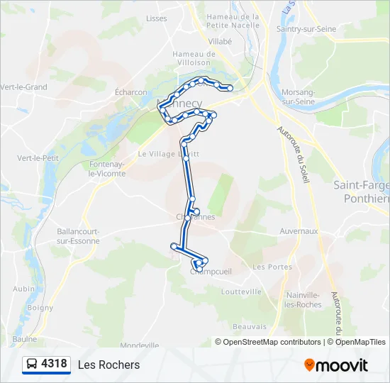 4318 Bus Line Map
