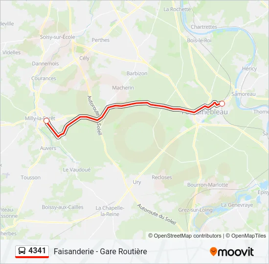 4341 Bus Line Map
