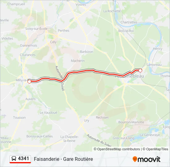 4341 Bus Line Map