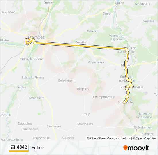 4342 Bus Line Map