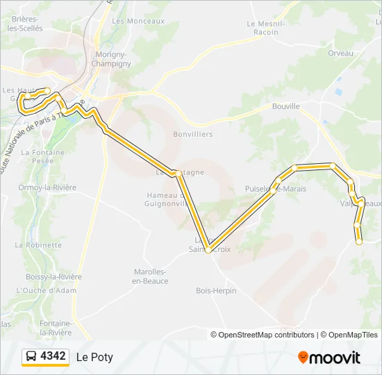 4342 Bus Line Map