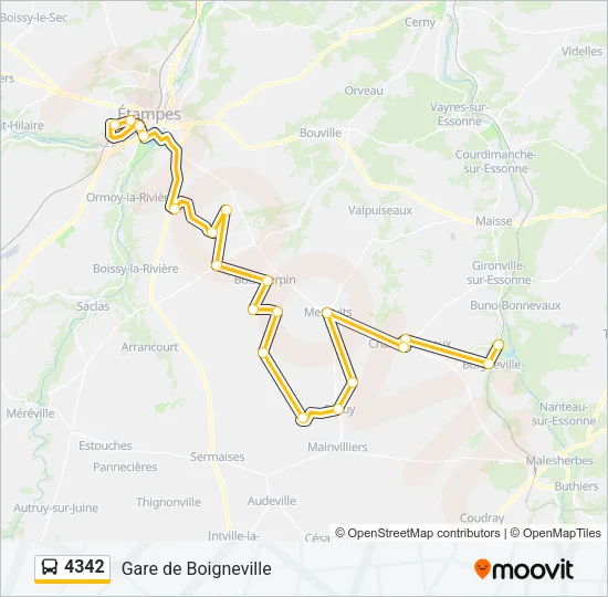 4342 Bus Line Map