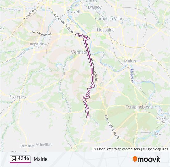 4346 bus Line Map