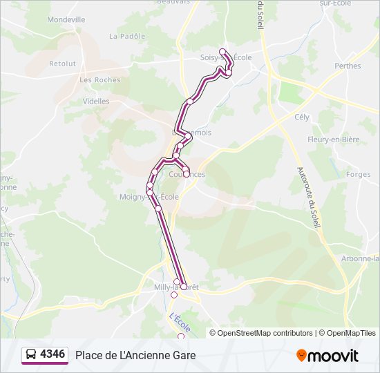 4346 bus Line Map