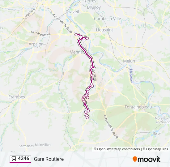 4346 Bus Line Map