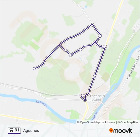 31 Bus Line Map