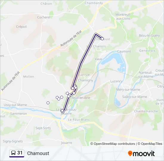 31 Bus Line Map