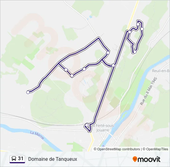 31 Bus Line Map