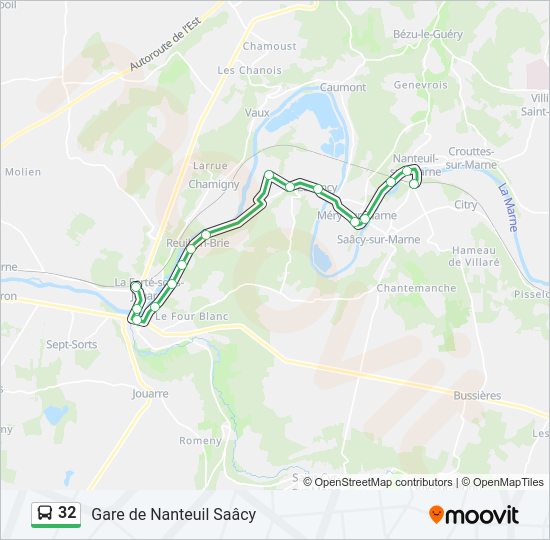 Mapa de 32 de autobús