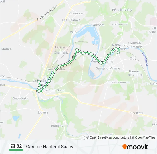 32 Bus Line Map