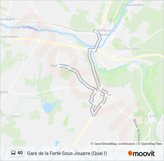 40 Bus Line Map