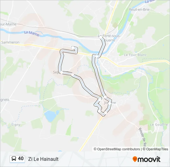 40 Bus Line Map