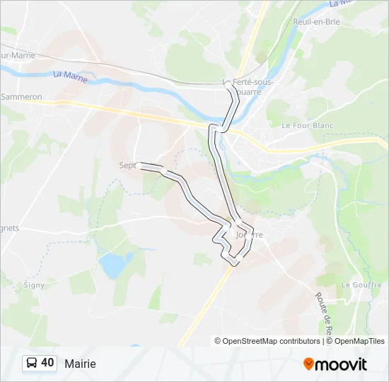 40 Bus Line Map