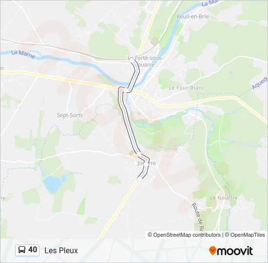 40 Bus Line Map