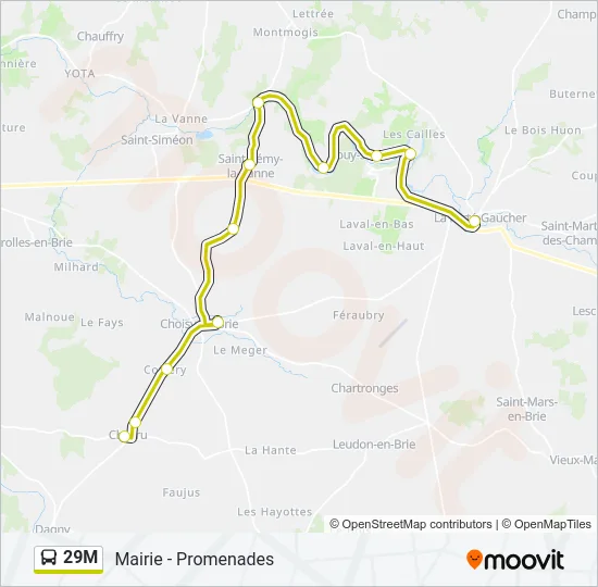 29M Bus Line Map