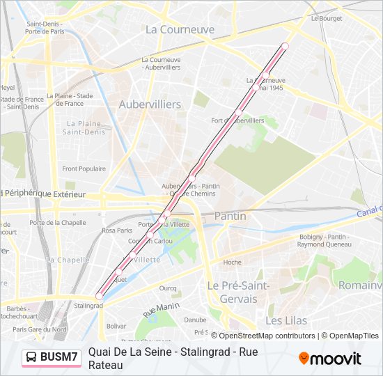 BUSM7 Bus Line Map