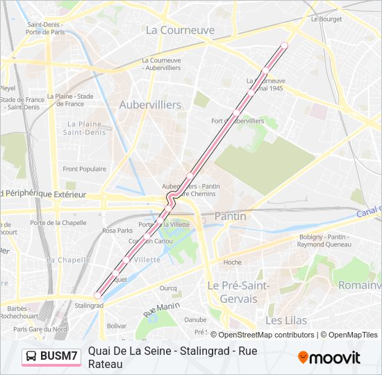 BUSM7 Bus Line Map