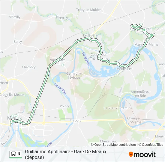 R Bus Line Map