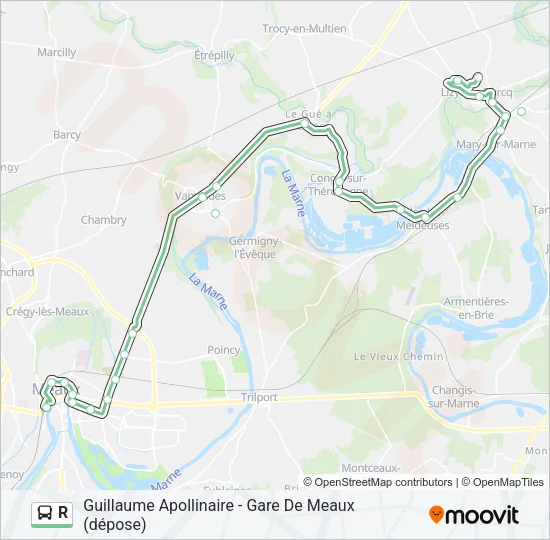 R Bus Line Map
