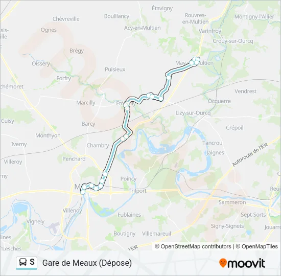 S Bus Line Map