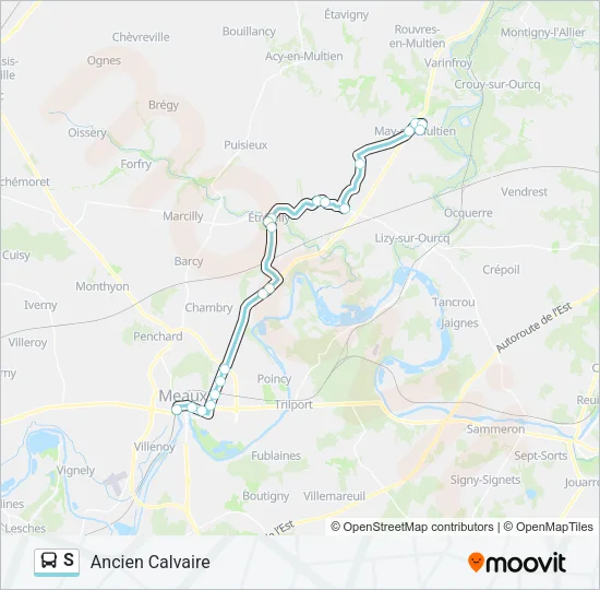 S Bus Line Map
