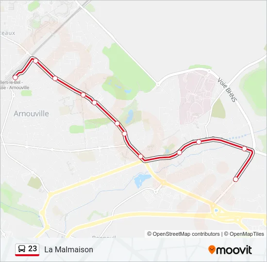 23 Bus Line Map
