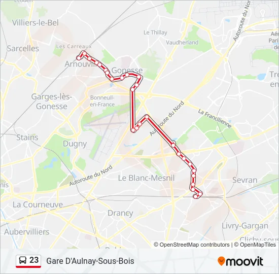 23 Bus Line Map