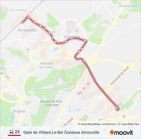 23 Bus Line Map