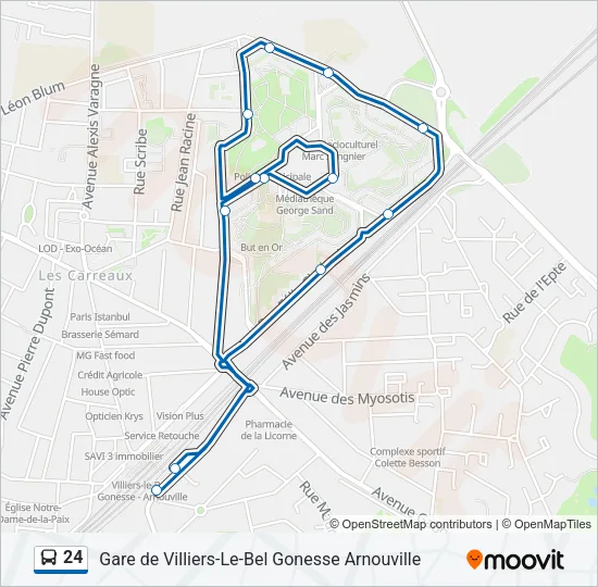 24 Bus Line Map