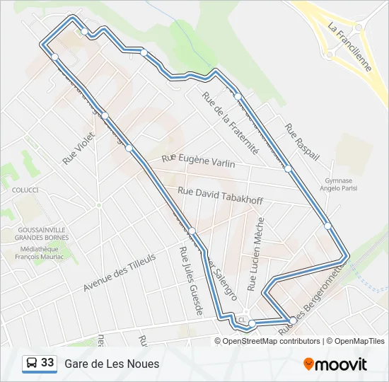 33 Bus Line Map