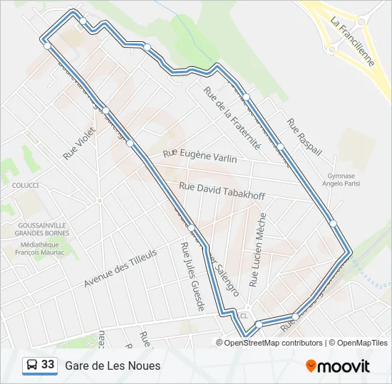 33 Bus Line Map