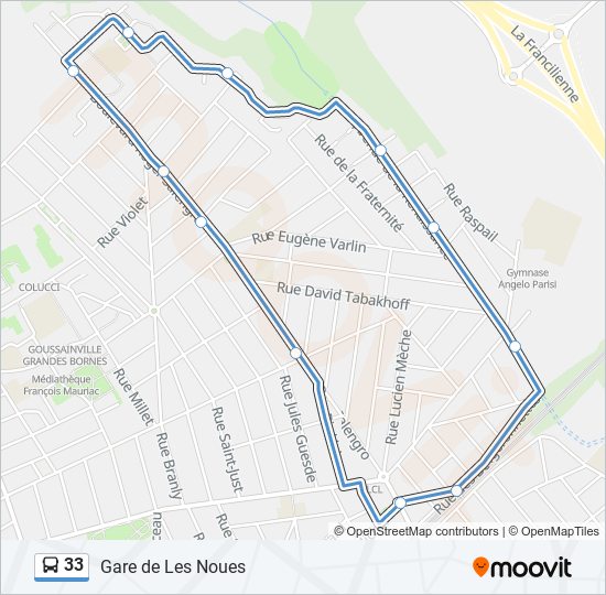 Mapa de 33 de autobús