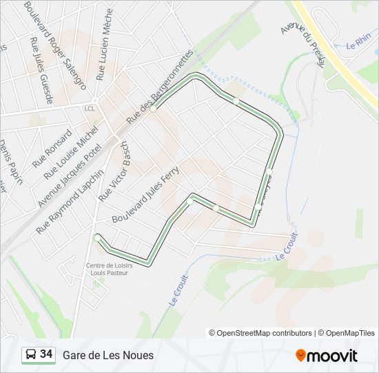 Mapa de 34 de autobús